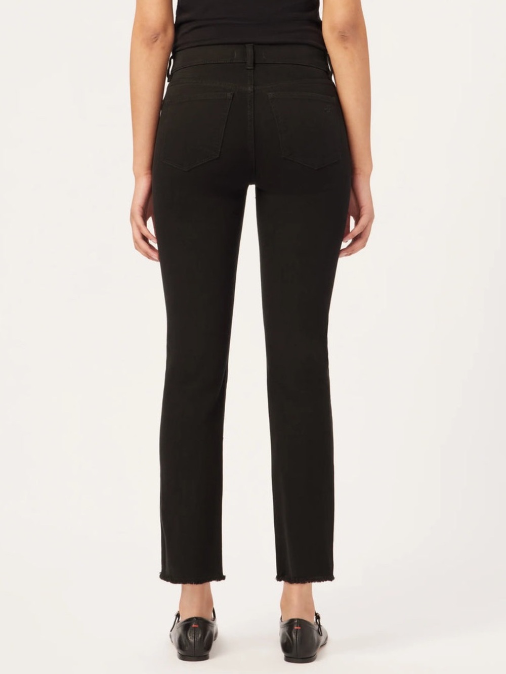 DL1961 Mara Straight Ankle Mid Rise Instasculpt Black Peached‎ Raw Jeans Size 32 - Picture 2 of 10